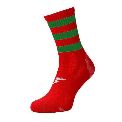 Red-Green - Front - Precision Unisex Adults Pro Hooped Gaelic Mid Socks