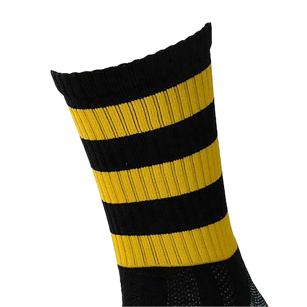 Black-Amber Glow - Back - Precision Unisex Adults Pro Hooped Gaelic Mid Socks