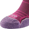 Pink-Lavender - Side - 1000 Mile Womens-Ladies Run Socks (Pack of 2)