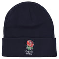 Navy - Front - England Rugby Unisex Adult Core Cuffed Beanie