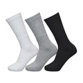 Black-Grey-White - Front - Exceptio Childrens-Kids Multi Sport Crew Socks (Pack Of 3)