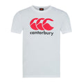White - Front - Canterbury Childrens-Kids Logo Rugby T-Shirt