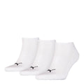 White-Black - Front - Puma Unisex Adult Cushioned Trainer Socks (Pack Of 3)