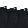 Black-White - Side - Puma Unisex Adult Cushioned Ankle Socks (Pack Of 3)