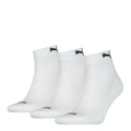 White-Black - Front - Puma Unisex Adult Cushioned Ankle Socks (Pack Of 3)
