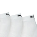 White-Black - Side - Puma Unisex Adult Cushioned Ankle Socks (Pack Of 3)