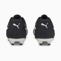 Black-White - Side - Puma Childrens-Kids Monarch II FG Football Boots