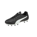 Black-White - Front - Puma Childrens-Kids Monarch II FG Football Boots