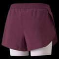 Grape Wine Purple-Lavender Fog - Pack Shot - Puma Womens-Ladies Run 2 in 1 Shorts