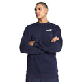 Peacoat - Side - Puma Mens ESS Logo Sweatshirt
