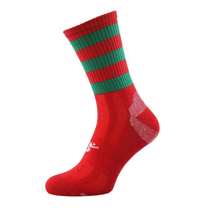 Red-Green - Front - Precision Childrens-Kids Pro Hooped Gaelic Mid Socks