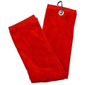 Red - Front - Longridge Golf Towel