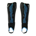 Black-Cyan - Front - Precision Unisex Adult Origin.0 Shin Guards