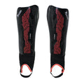 Black-Red - Front - Precision Unisex Adult Origin.0 Shin Guards