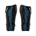 Black-Cyan - Front - Precision Unisex Adult Origin.0 Strap Shin Guards