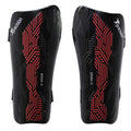 Black-Red - Front - Precision Unisex Adult Origin.0 Strap Shin Guards