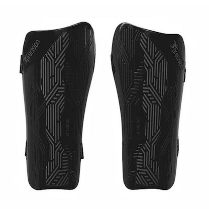 Black-Charcoal - Front - Precision Unisex Adult Origin.0 Strap Shin Guards