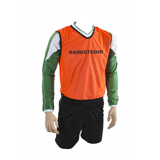 Fluorescent Orange - Front - Precision Unisex Adult Bainisteoir Gaelic Officials Bib