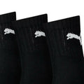 Black - Side - Puma Unisex Adult Lightweight Crew Socks (Pack of 3)