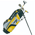 Black-Yellow-Mint - Front - Longridge Challenger Golf Club Stand Bag Set