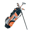 Black-Orange-Grey - Front - Longridge Challenger Golf Club Stand Bag Set
