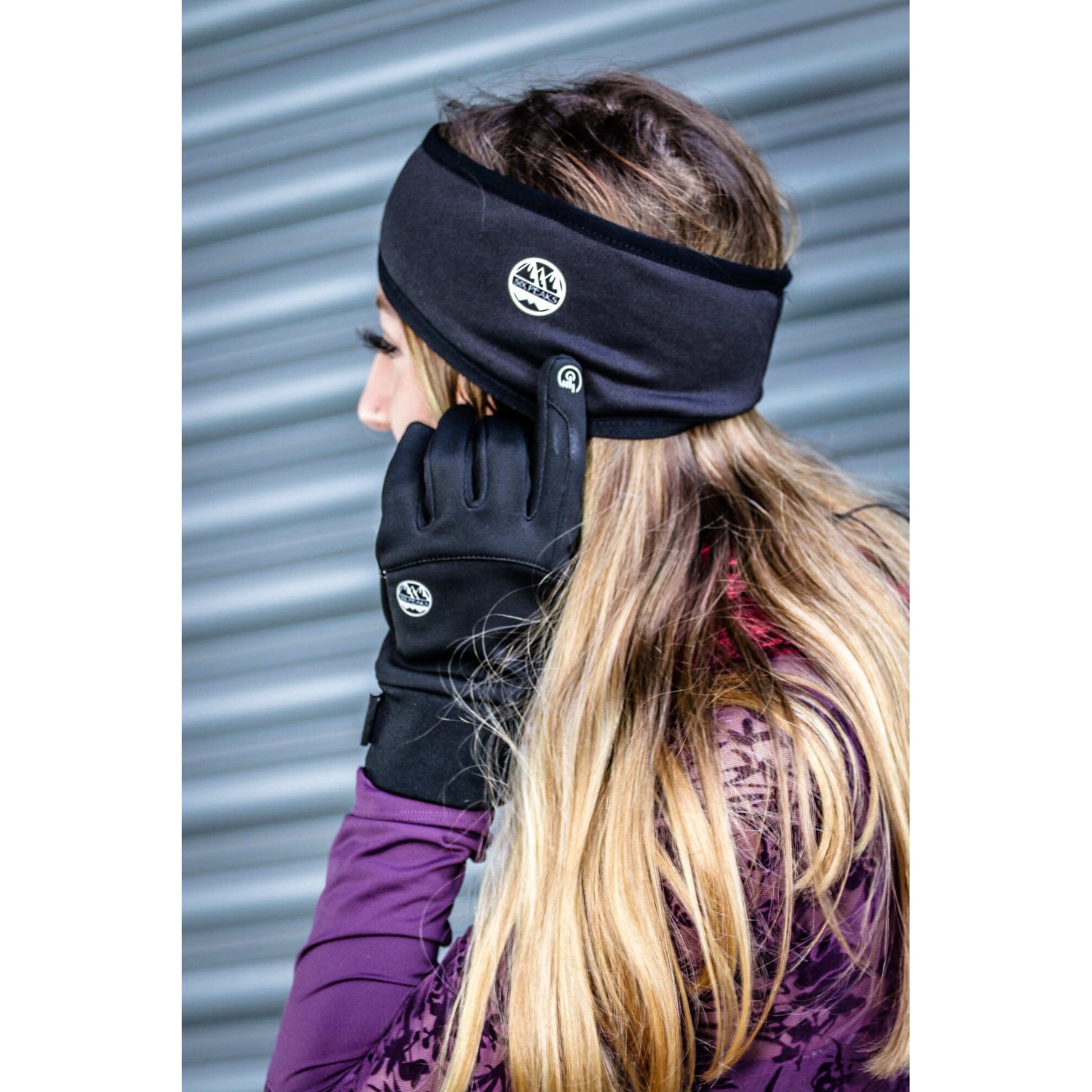 Black - Back - Six Peaks Unisex Adult Winter Thermal Gloves