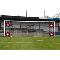 Black-Red - Front - Precision Dual Top Bins Football Corner Targets (Pack Of 2)