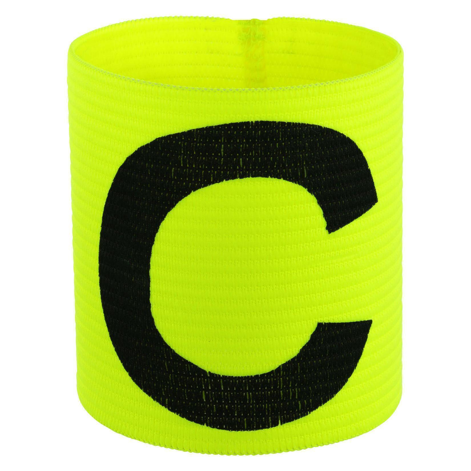 Fluorescent Yellow - Back - Precision Childrens-Kids Big C Captains Armband