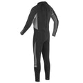 Black-Grey - Side - Urban Beach Mens Blacktip Monochrome Long-Sleeved Wetsuit