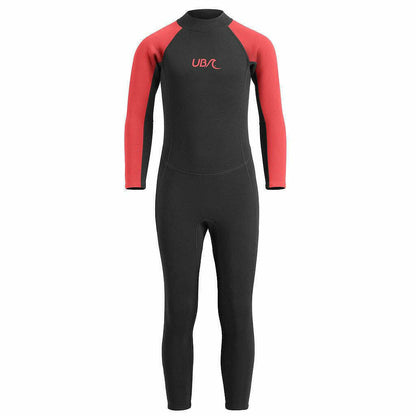 Black-Red - Front - Urban Beach Childrens-Kids Sharptooth Long-Sleeved Wetsuit