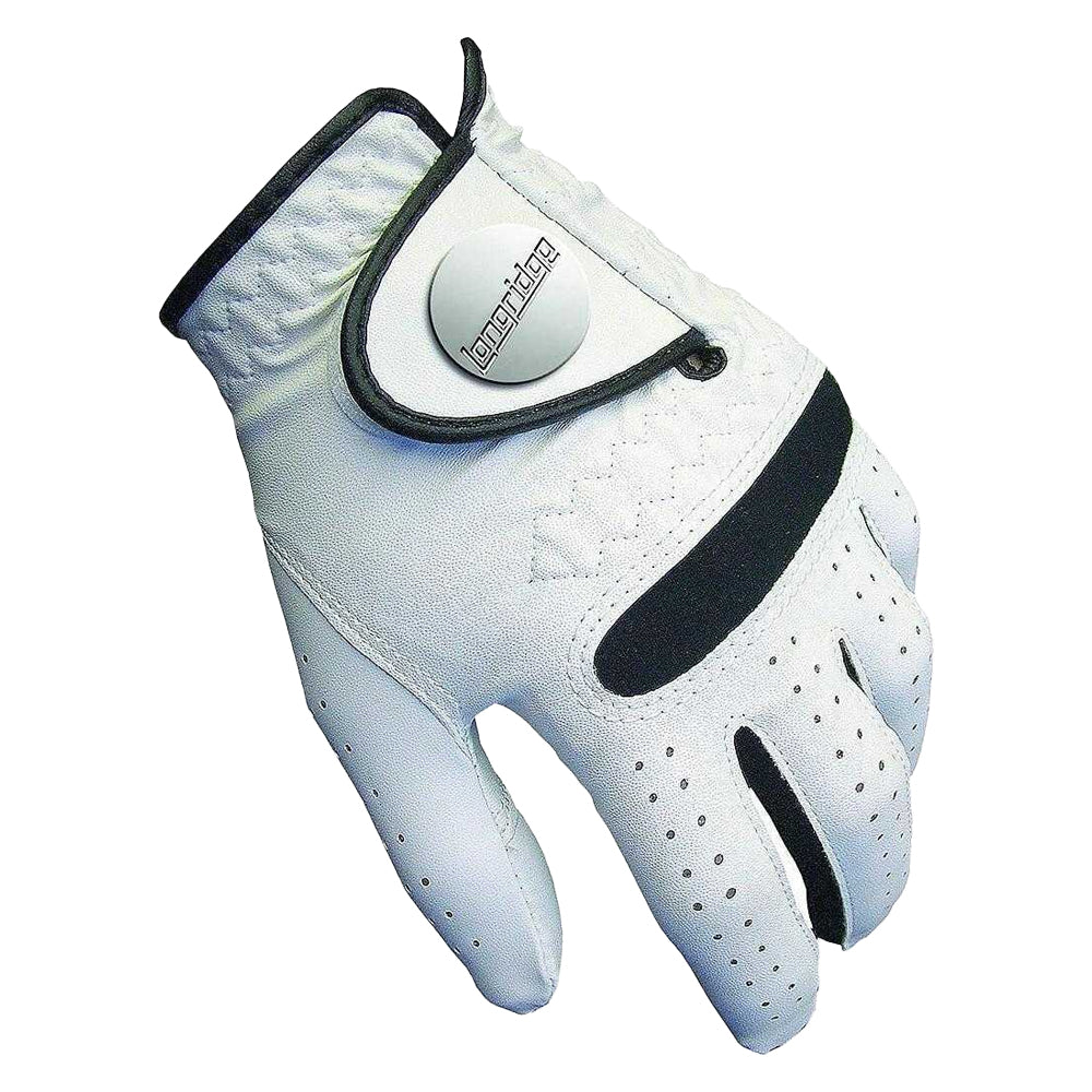 White-Black - Front - Longridge Mens Tour Dry Left Hand Golf Glove