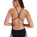 Navy - Lifestyle - Speedo Womens-Ladies Endurance+ Thin Strap One Piece Swimsuit
