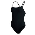 Black - Front - Speedo Womens-Ladies Endurance+ Thin Strap One Piece Swimsuit
