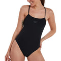 Black - Side - Speedo Womens-Ladies Endurance+ Thin Strap One Piece Swimsuit
