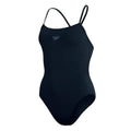 Navy - Front - Speedo Womens-Ladies Endurance+ Thin Strap One Piece Swimsuit