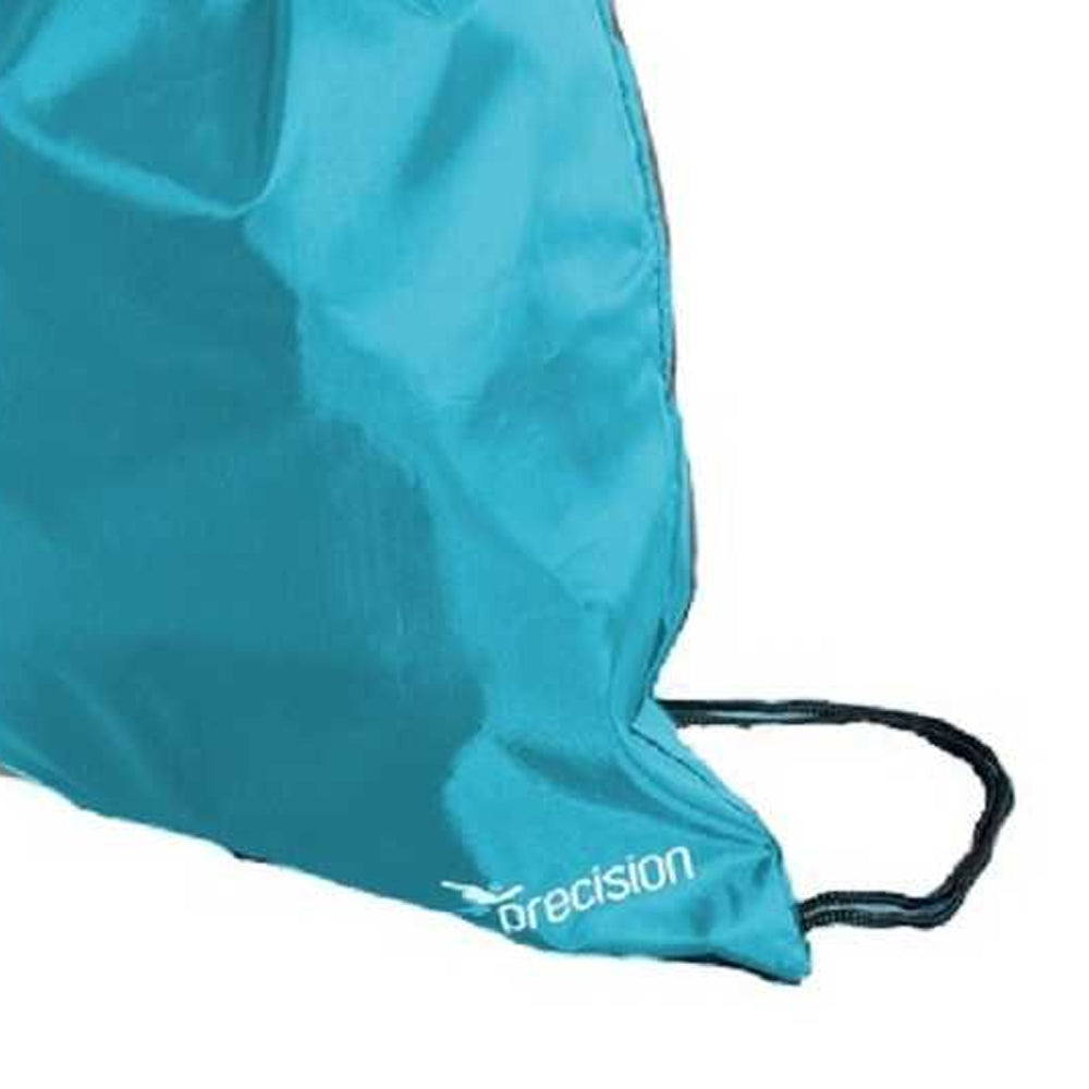 Cyan - Back - Precision PU Drawstring Bag