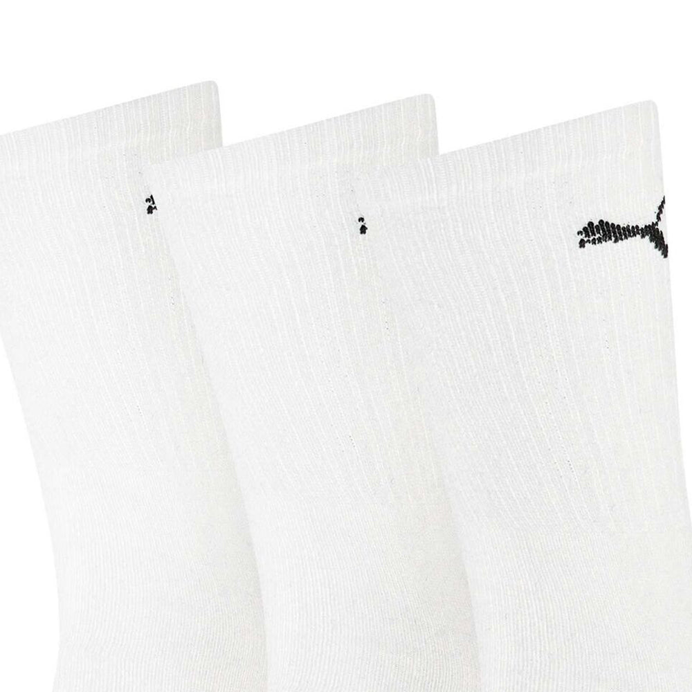 White - Side - Puma Unisex Adult Crew Sports Socks (Pack Of 3)
