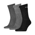 Grey - Front - Puma Unisex Adult Crew Sports Socks (Pack of 3)
