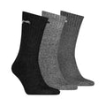 Grey - Back - Puma Unisex Adult Crew Sports Socks (Pack of 3)