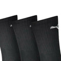 Black - Side - Puma Unisex Adult Crew Sports Socks (Pack of 3)