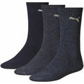 Navy - Front - Puma Unisex Adult Crew Sports Socks (Pack of 3)