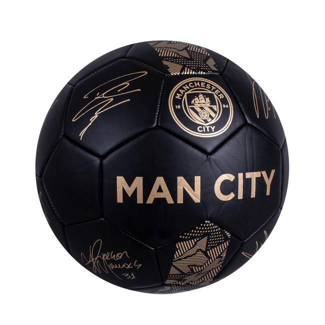 Black-Gold - Back - Manchester City FC Phantom Signature Football