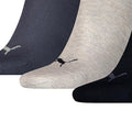 Navy-Light Grey-Black - Back - Puma Unisex Adult Invisible Socks (Pack of 3)