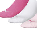 Pink - Back - Puma Unisex Adult Invisible Socks (Pack of 3)