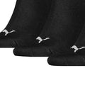 Black - Side - Puma Unisex Adult Invisible Socks (Pack of 3)