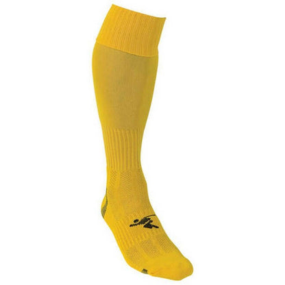 Yellow - Back - Precision Childrens-Kids Pro Plain Football Socks