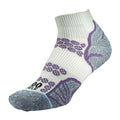 Silver-Purple - Front - 1000 Mile Womens-Ladies Lite Recycled Ankle Socks