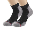 Black-Grey - Back - 1000 Mile Womens-Ladies Recycled Ankle Socks (Pack of 2)