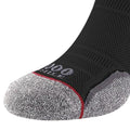Black-Grey - Side - 1000 Mile Womens-Ladies Recycled Ankle Socks (Pack of 2)