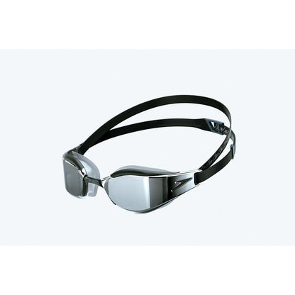 Grey-Green-Chrome - Front - Speedo Unisex Adult Fastskin Hyper Elite Swimming Goggles